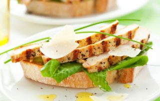 open-chicken-caesar-salad-sandwich