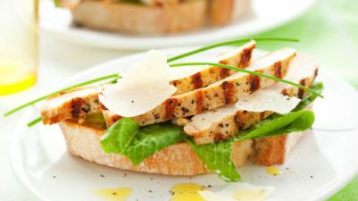 open-chicken-caesar-salad-sandwich