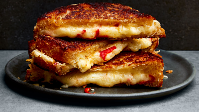Grilled sourdough gruyere and chilli melts recipe for one