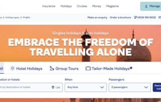 Saga holidays for solo travellers.