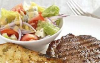 steak sandwich on a plate recipe for one