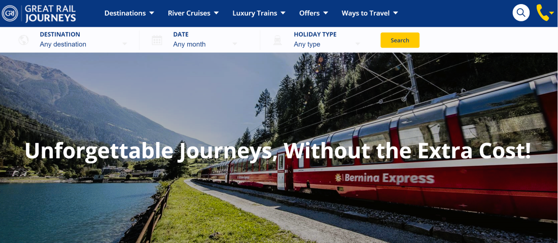 Great Railway journeys singles holidays 2025