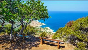 Picture of a bay from a hill top in Cyprus