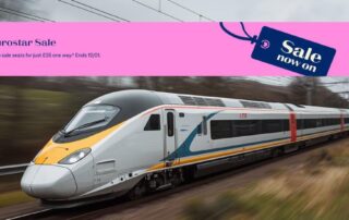Eurostar Train with latest deal banner